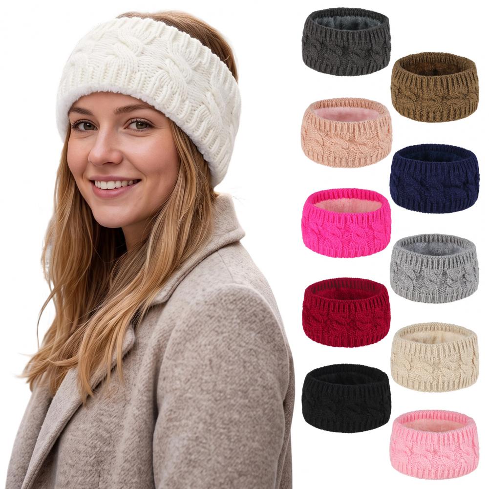Fleece Ear Warmer Band - Zimowa odzież do biegania dla kobiet,